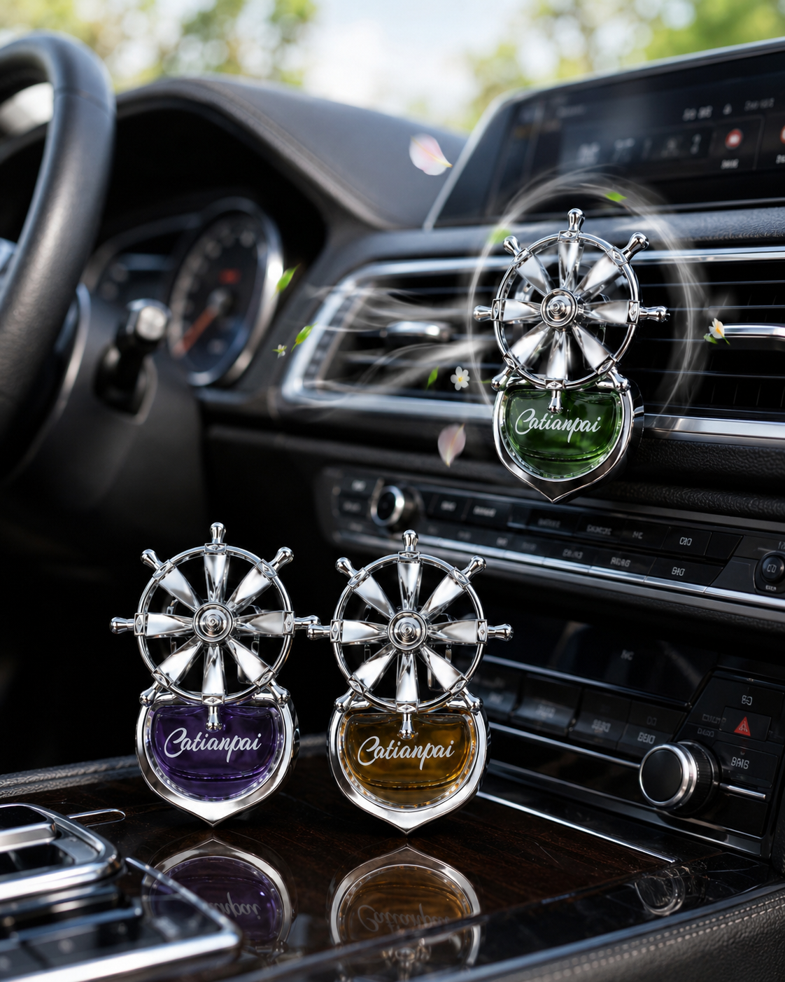 AromaWheel – Pack de 3 diffuseurs de parfum pour ventilation voiture 3