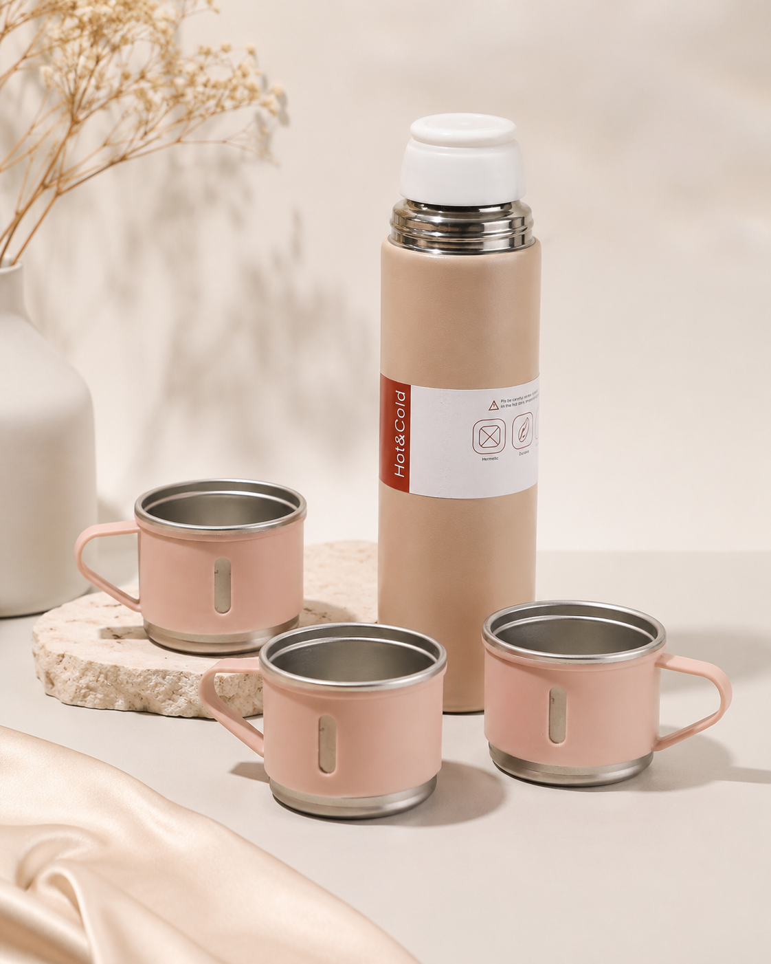 Thermos Inox 500ml avec 3 verres 5