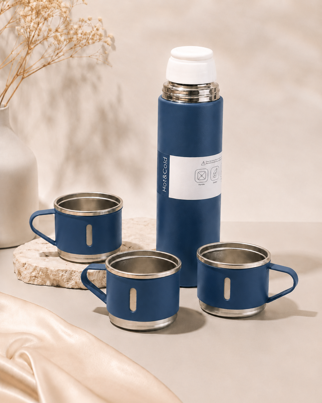 Thermos Inox 500ml avec 3 verres 2